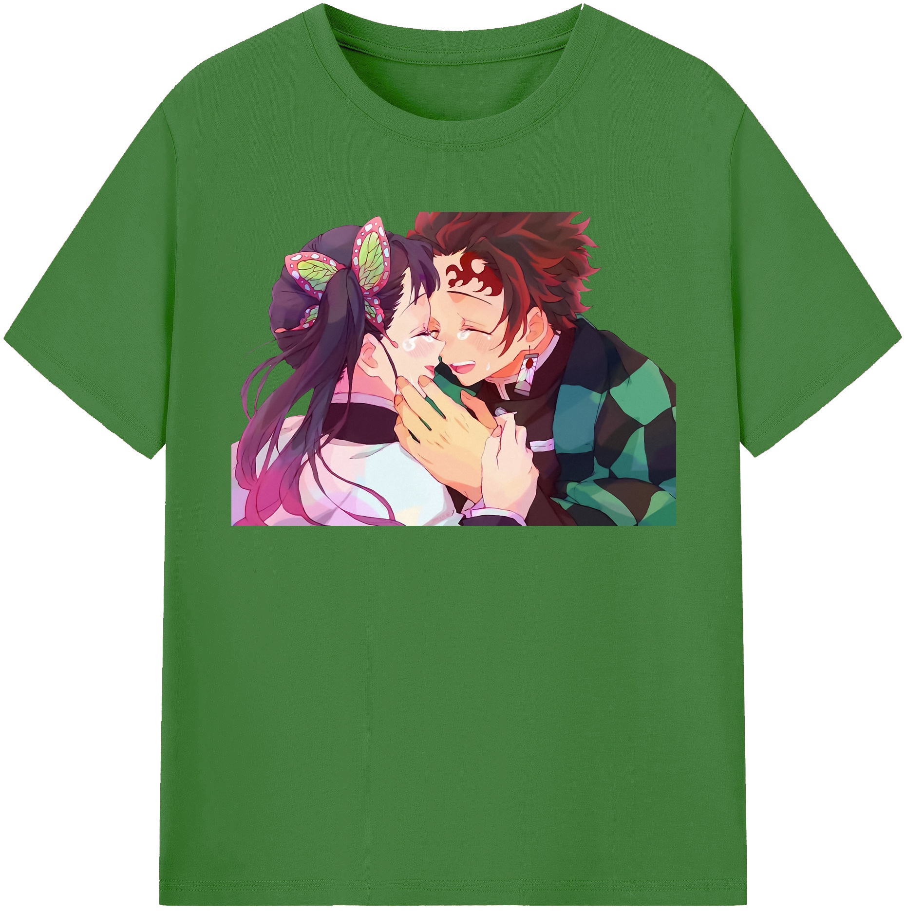 （画像用） 鬼滅の刃 竈門 炭治郎／かまど たんじろう Kamado Tanjirou レディースカジュアルプリントTシャツ（綿100％）